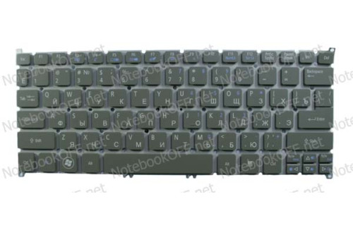 Клавиатура для ноутбука Acer Aspire S5, One 725, 756, Travelmate B113 Серая фото №1